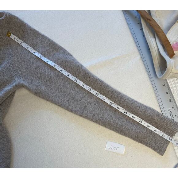 J. Crew Sweater Lambswool Beige Shawl Collar Two Button Pullover Mens Size M - Picture 9 of 9